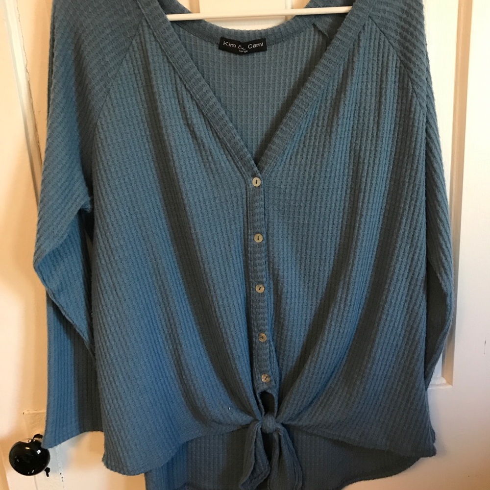 Button Down, Tied Long Sleeve